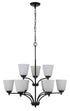 Craftmade Tyler 9 Light Chandelier in Brushed Polished Nickel Finish Model: 50229-BNK